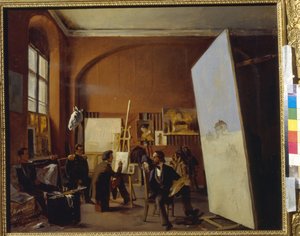 Das Atelier des Malers Graf Wassili Maksutow von Evgraf Sorokine