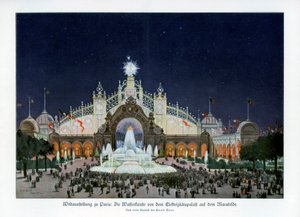 Brunnen am Palast der Elektrizität, Champ de Mars, Pariser Weltausstellung 1889, 1900 von Ewald Thiel