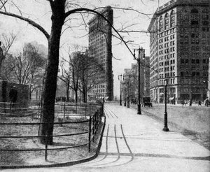 Flatiron Building und Madison Square, New York City, USA, ca. 1930er von Ewing Galloway