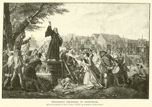 Whitefield predigt in Moorfields von Eyre Crowe