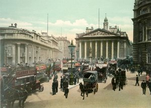 Die Royal Exchange und die Bank of England, um 1900