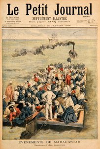 Ereignisse in Madagaskar: Die Rückführung der französischen Truppen, Illustration aus Le Petit Journal
