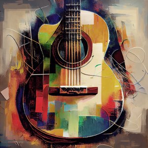 Abstrakte Gitarre von F. Abderrahim