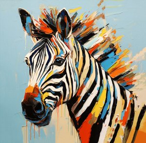 Abstraktes Savannentier Zebra