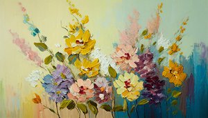 Antike Blumen in Vase von F. Abderrahim