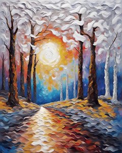 Sonnenuntergang im Wald von F. Abderrahim
