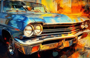 Vintage alte Autoposter zum Verkauf, Online-Kunstdrucke, Raumdekoration