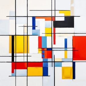 Abstrakter Piet Mondrian Malstil