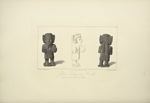 Aztekische Idole in Basalt, Illustration aus 