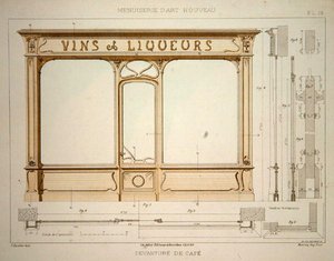 Entwurf für die Fassade eines Weinhändlers, Illustration aus 