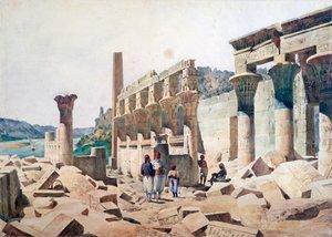 Tempel der Venus Athor, Philae, 19. Jahrhundert von F. H. Naudin
