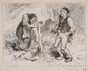 Illustration zu "Gjæte Kongens Harer" von F. Hendriksen