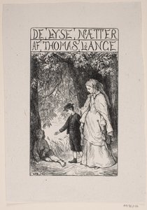 Titelblatt zu Th. Lange "De lyse nætter" von F. Hendriksen