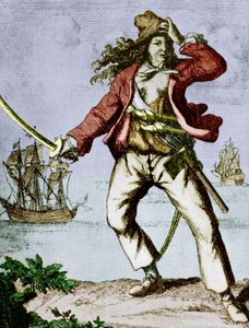 Mary Read (1690-1720) englische Piratin (Gravur)