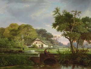 Flusslandschaft von F. and Meyer Courtens