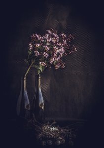 Rustikales Blumen Stillleben