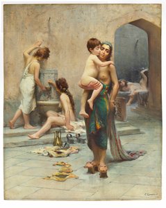Hamam - das Bad, ca. 1891-1902 von Fausto Zonaro
