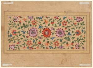Scrollende Blumenranken, 1755