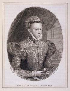 Maria Stuart (1542-87), graviert von George Vertue (1684-1756)