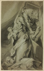 Kniende Magdalena und Grabwächter von Federico Barocci