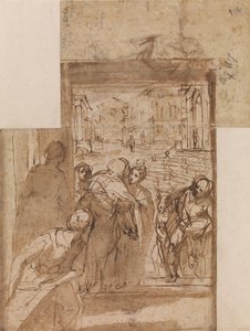 Kompositionsstudie zur Heimsuchung von Federico Barocci