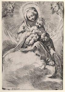Madonna in den Wolken, um 1581 von Federico Barocci