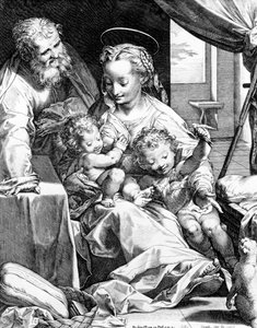 Die Heilige Familie, graviert von Cornelis Cort, 1577 von Federico Barocci