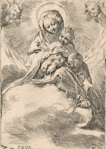 Die Jungfrau auf einer Wolke sitzend, 1580-84 von Federico Barocci
