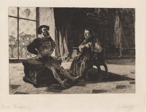 Cesare Borgia und Machiavelli von Federico Faruffini