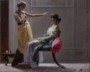 Scapigliatura: Alte Toilette von Federico Faruffini