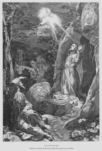 Der heilige Franz von Assisi empfängt seine Stigmata von Federico Fiori (after) Barocci or Baroccio