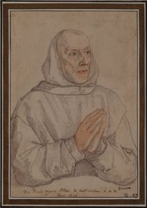 Porträt von Niccolò Ungaro, Abt von Valombrosa, mit Kapuze und glatt rasiert von Federico Zuccaro