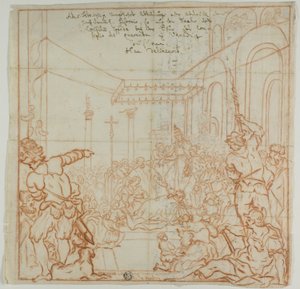 Unterwerfung von Kaiser Friedrich Barbarossa vor Papst Alexander III. von Federico Zuccaro