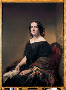 Porträt der kubanischen Schriftstellerin Gertrudis Gomez de Avellaneda von Federico de Madrazo y Kuntz