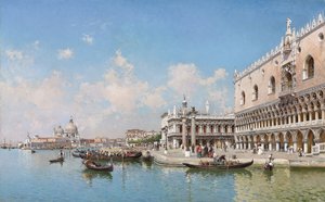 Der Dogenpalast und Santa Maria della Salute, 1896 von Federico del Campo