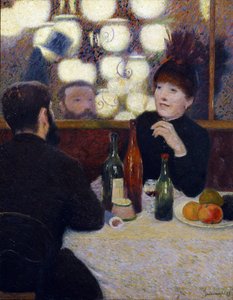 Im Café de la Nouvelle Athènes (Porträt von Suzanne Valadon)