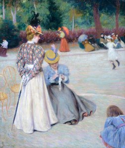 Spiele im Park, von Federico Zandomeneghi (1841-1917) von Federigo Zandomeneghi