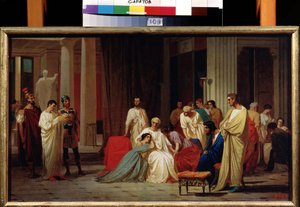Die Verkündung des Todesurteils des römischen Senators Publius Clodius Thrasea Paetus im Jahr 66 n. Chr. von Fedor Andreevich Bronnikov