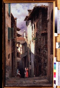 Straßenszene in Bellagio, Italien von Fedor Andreevich Bronnikov