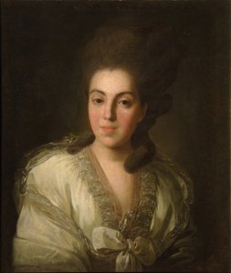 Porträt der Gräfin Anna Alexandrowna Golizyna 1739-1816, geborene Baronin Stroganova, 1777