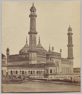 Moschee, innen Asaf-ud-Daulas Imambara von Felice A. Beato