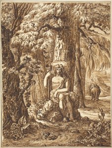 Heiliger Johannes der Täufer in der Wildnis von Felice Albites