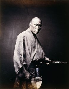 Ein japanischer Samurai, um 1864-1866