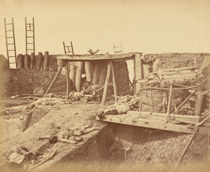 Innenansicht des Winkels des Nordforts unmittelbar nach der Eroberung von Felice Beato