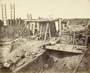 Inneres des Winkels des Nordforts unmittelbar nach seiner Eroberung von Felice Beato