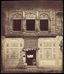 Inneres des Sikh-Tempels mit Marmormosaik von Felice Beato