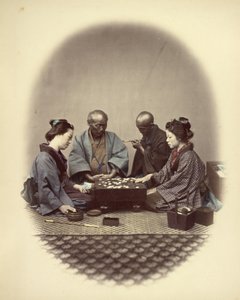 Japaner spielen Goobun von Felice Beato
