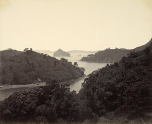 Pappenberg-Insel am Eingang der Bucht von Nagasaki