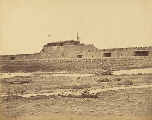 Rückseite des Nordforts zeigt den Rückzug der chinesischen Armee, 21. August 1860 von Felice Beato
