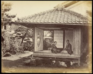 Teehaus bekannt als der Rastplatz des Tycoons von Felice Beato